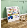 Estante Infantil Branca Montessori Porta Livros e Revisteiro de Mdf -hanna - 4