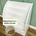Ver mais imagens de Estante Infantil Branca Livreiro Montessori Porta Livros e Revisteiro de MDF - Hanna