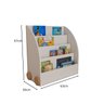 Estante Infantil Branca Montessori Porta Livros e Revisteiro de Mdf -hanna - 2