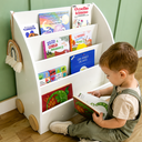 Ver imagem 6 de Estante Infantil Branca Livreiro Montessori Porta Livros e Revisteiro de MDF - Hanna