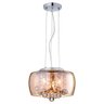 Luminaria Pendente Cristal K9 Transparente Vidro Ambar 28cm - 1