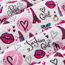 Ver imagem 2 de Kit Colcha Infantil Meninas Dupla Face Solteiro 160x240cm - Eiffel