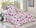 Ver imagem 3 de Kit Colcha Infantil Meninas Dupla Face Solteiro 160x240cm - Eiffel