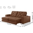 Ver imagem 3 de Sofa Retrátil Cuiabá 2,50m Mola Ensacada 04 Lugares Txr