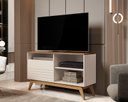 Ver imagem 2 de Rack de TV até 40" para Sala Pequena Retrô Fenix Wood Giga Móveis:OffWhite/Freijó