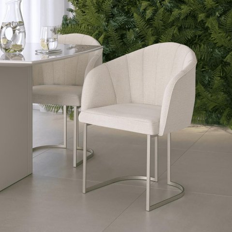 Cadeira Beverly Champanhe Soft Palha