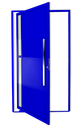 Ver imagem 1 de Porta Pivotante Alumínio Lambril Visione c/Puxador D.Azul 120 Brimak