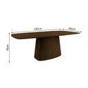Ver imagem 4 de Mesa de Jantar Mampituba 6 Lugares Orgânico Madeira Maciça Chocolate