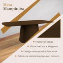 Ver imagem 5 de Mesa de Jantar Mampituba 6 Lugares Orgânico Madeira Maciça Chocolate