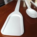Ver imagem 4 de 3 Espátulas Restaurante Pás Plásticas Brancas Industrial Larga 74cm Caldeirão Cozinha Cinquetti