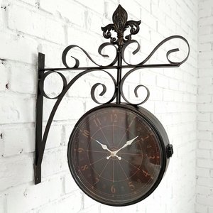 Relógio Dupla Face Parede Estação Trem Antigo Vintage Retrô