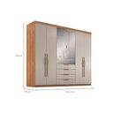 Ver imagem 2 de Guarda Roupa Casal 6 Portas (2 C/ Espelho) e 4 Gavetas Giardino Amendola/nude Prime Tx - Demóbile