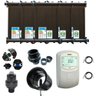 KIT AQUECEDOR SOLAR PARA PISCINA 4 PLACAS 3MT+CONTROLADOR THOLZ127+VÁLVULAS - 1