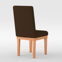 Ver imagem 4 de KIT 4 Cadeiras Estofadas Reforçadas para Mesa de Jantar Cor:Marrom