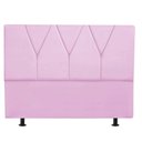 Ver imagem 1 de Cabeceira Estofada King 195CM Jade Courino Rosa - D A DECOR D&A Decor