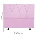Ver imagem 2 de Cabeceira Estofada King 195CM Jade Courino Rosa - D A DECOR D&A Decor