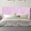 Ver imagem 3 de Cabeceira Estofada King 195CM Jade Courino Rosa - D A DECOR D&A Decor