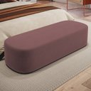 Ver imagem 2 de Kit 02 Puffs Decorativos Orgânicos para Living Quarto 195cm Doha W01 Suede Rosê - Lyam Decor