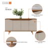 Balcão Buffet Grace Versátile com 4 Portas 1,60 Off-white/cedro - 6