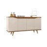 Balcão Buffet Grace Versátile com 4 Portas 1,60 Off-white/cedro - 2