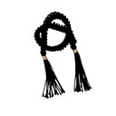 Ver imagem 1 de Colar Decorativo Laço de Algodão Ornamento para Mesa Preto