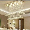 Ver imagem 1 de Lustre Cristal Legítimos K9 Para Mesa De Jantar:110V/220V (Bivolt)/espelhado/1,20m