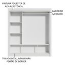 Ver imagem 7 de Guarda-roupa Casal Mônaco 3 Portas De Correr Branco/Cinza