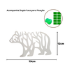 urso decorativo raizes mdf 3mm branco 19x11 cm - 2