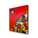 Ver imagem 6 de Mini Quadro  Decorativo Pintado a mão de Paisagem Urbana 30x25cm