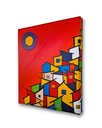 Ver imagem 6 de Mini Quadro Decorativo Pintado a mão de Paisagem Urbana 30x25cm
