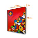Ver mais imagens de Mini Quadro  Decorativo Pintado a mão de Paisagem Urbana 30x25cm