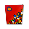 Mini Quadro  Decorativo Pintado a mão de Paisagem Urbana 30x25cm - 7