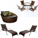 Ver imagem 2 de Conjunto Chaise, 4 Cadeiras, Mesa e 2 Espreguiçadeiras Em Alumínio Trama Original