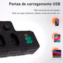 Ver imagem 2 de Benjamim Adaptador Universal Tomada Usb Tipo C Filtro Linha