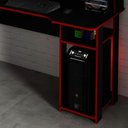 Ver imagem 5 de Mesa para Computador Gamer Espaço para 2 Monitores e Cpu Preto/vermelho