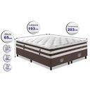 Ver imagem 2 de Cama Box King Colchão + Box 193x203 Molas Ensacadas Cama inBox Relax Pillow Café