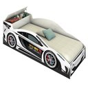 Ver imagem 4 de Cama Infantil Carro Baú Quarto Criança Montessoriana Grade Conforto Proteção com Colchão Cor Branco