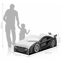 Ver imagem 6 de Cama Infantil Carro Baú Quarto Criança Montessoriana Grade Conforto Proteção com Colchão Cor Branco