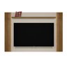 Painel para TV Aurora LED Avelã com Off White - Linea Brasil - 1