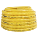 Ver imagem 2 de Conduíte Amarelo Fortlev 3/4" (25mm) Rolo com 10 Metros (eletroduto Corrugado)