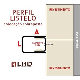 Perfil Listelo "u", Aço Inox 304, Brilho, Prata - 9x20x9x2980mm - 9