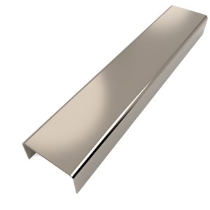 Perfil Listelo "u", Aço Inox 304, Brilho, Prata - 9x20x9x2980mm