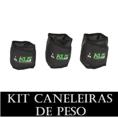 Kit Caneleira De Peso 1kg 2kg 3kg - Preto