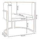 Ver imagem 4 de Kit 2 Poltronas Decorativa Recepção Luna Suede Cores Base de Ferro Champagne