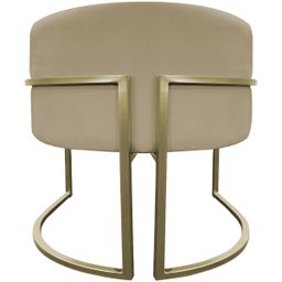 Kit 2 Poltronas Decorativa Recepção Luna Suede Cores Base de Ferro Champagne - 8