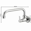 Ver imagem 4 de Torneira Cozinha Parede Essence 1/4 de Volta 27399 Meber - Cromado