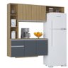 Kit Armário para Cozinha com Balcão Suspenso 163cm Poquema Móveis - 3
