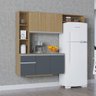 Kit Armário para Cozinha com Balcão Suspenso 163cm Poquema Móveis - 2