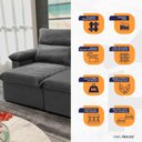 Ver imagem 4 de Sofá Retrátil Reclinável Paris 150cm Suede Velut com Molas no Assento - King House