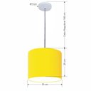 Ver imagem 2 de Lustre Luminária Pendente Vivare Free Lux Pe-4106br Cúpula em Tecido 20x25cm
